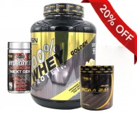 2.3kg Golden Whey Concentrate + Hydroxycut Hardcore + BCAA